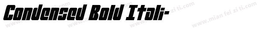 Condensed Bold Itali字体转换